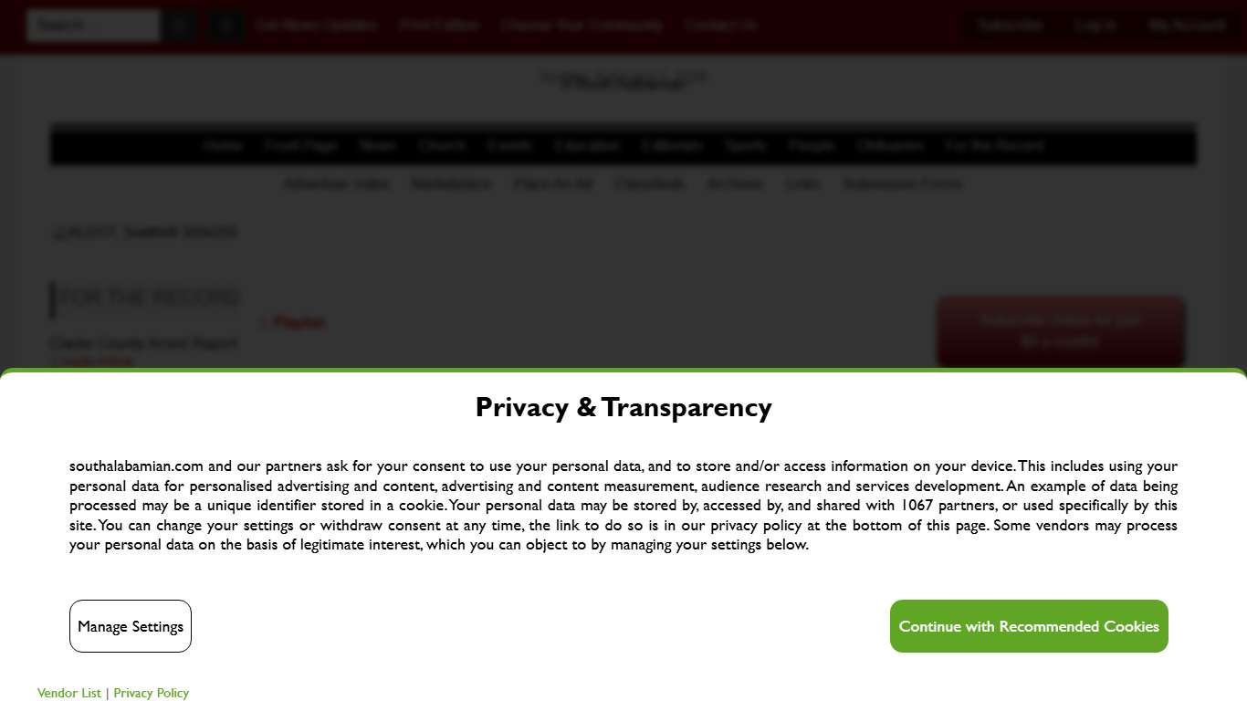 For the Record - South Alabamian